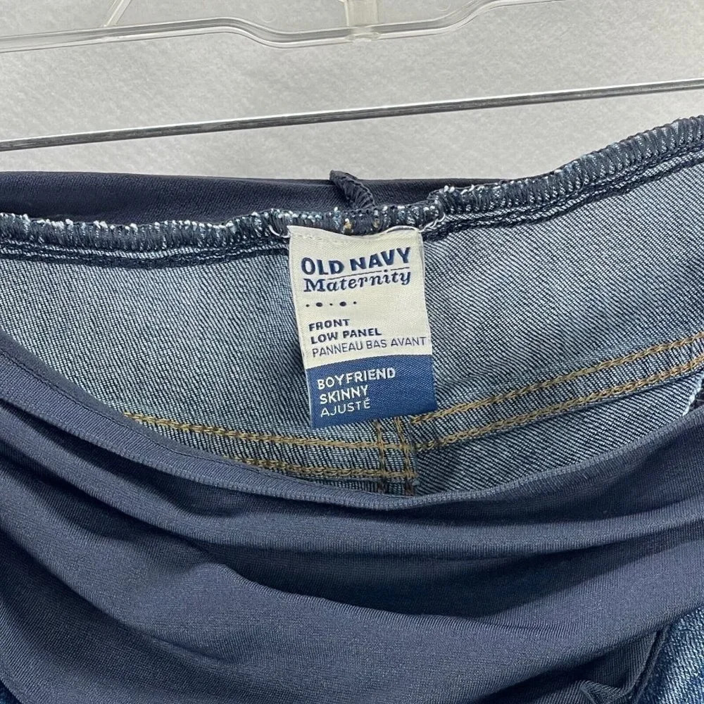 Old Navy Maternity Jeans Women's Size 4 Front Low Panel Skinny Denim Blue - Picture 7 of 9